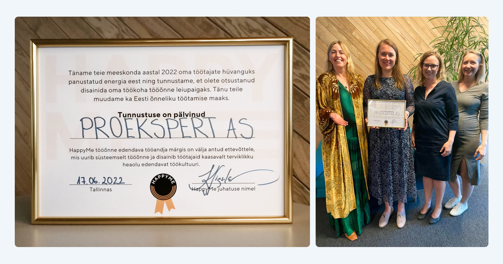 Proekspert awarded HappyMe label